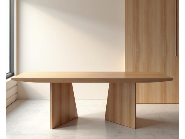 Moderner Esstisch aus hellem Holz